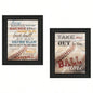 Baseball 2 - Piece Vignette By Marla Rae, Printed Wall Art, Ready To Hang Framed Poster, Black Frame