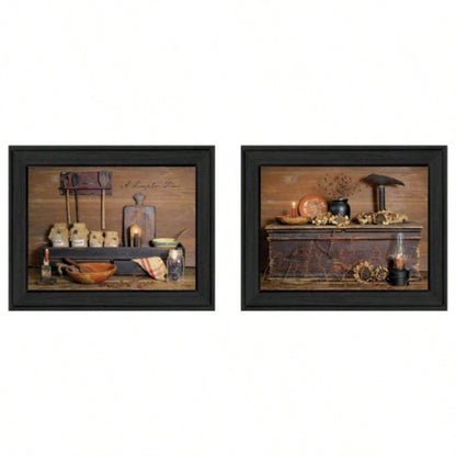 Trendy Decor 4U Rustic Framed Wall Art, Modern Home Decor Framed Print Living Room, Bedroom Farmhouse Wall Decoration by Billy Jacobs