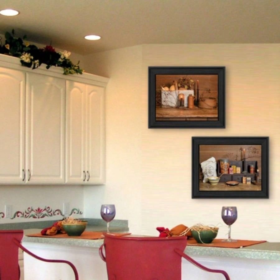 Baking Supplies 2 - Piece Vignette By Billy Jacobs, Printed Wall Art, Ready To Hang Framed Poster, Black Frame