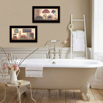 Trendy Decor 4U Bath Framed Wall Art, Modern Home Decor Framed Print Living Room, Bedroom Farmhouse Wall Decoration by Pam Britton