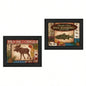 Lodge I 2 - Piece Vignette By Mollie B. Printed Wall Art, Ready To Hang Framed Poster, Black Frame