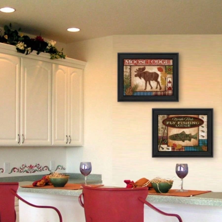 Lodge I 2 - Piece Vignette By Mollie B. Printed Wall Art, Ready To Hang Framed Poster, Black Frame