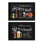 Sports Bar 2 - Piece Vignette By Debbie DeWitt, Printed Wall Art, Ready To Hang Framed Poster, Black Frame