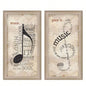Music 2 - Piece Vignette By Marla Rae, Printed Wall Art, Ready To Hang Framed Poster, Beige Frame