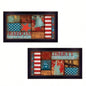 Liberty and Freedom 2 - Piece Vignette By Marla Rae, Printed Wall Art, Ready To Hang Framed Poster, Black Frame