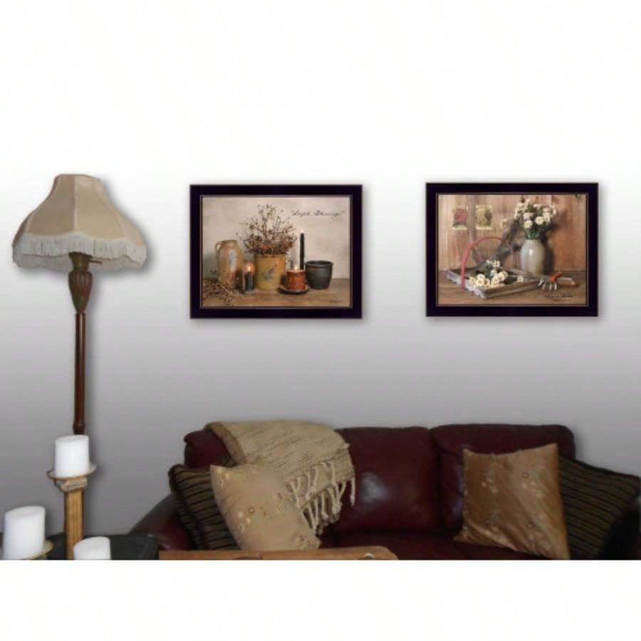 Simple Blessings 2 - Piece Vignette By Billy Jacobs, Printed Wall Art, Ready To Hang Framed Poster, Black Frame