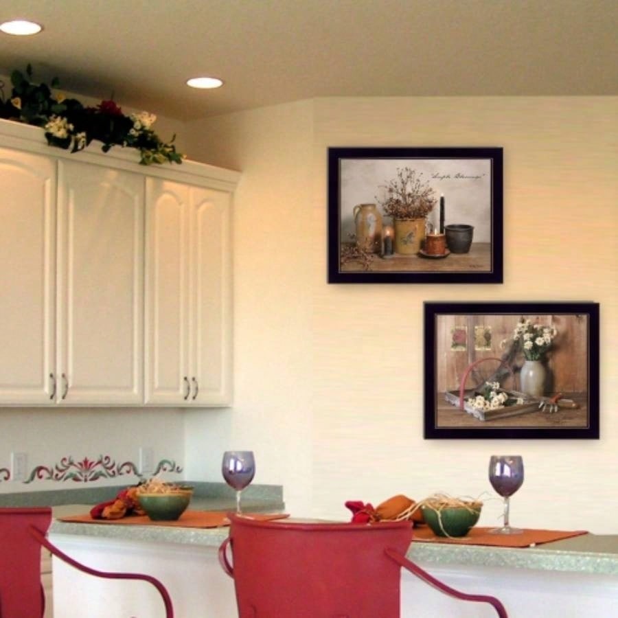 Simple Blessings 2 - Piece Vignette By Billy Jacobs, Printed Wall Art, Ready To Hang Framed Poster, Black Frame