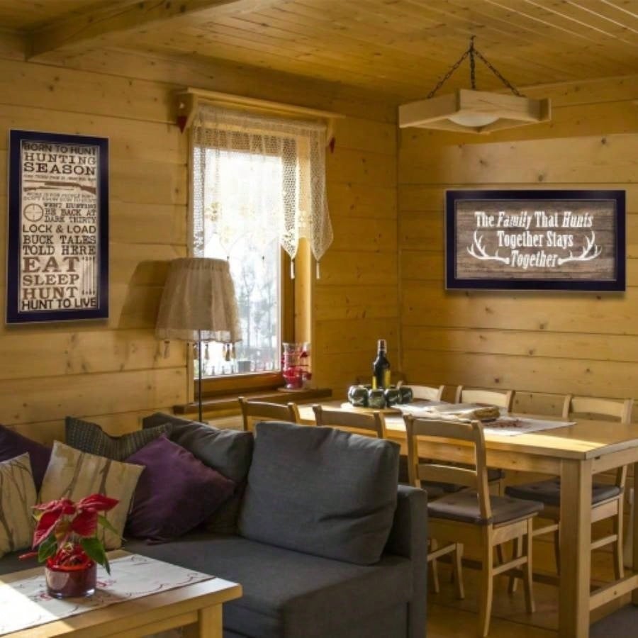 Hunting Season 2 - Piece Vignette By Dee Dee, Printed Wall Art, Ready To Hang Framed Poster, Black Frame