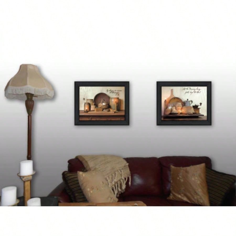 By Grace 2 - Piece Vignette By Susan Boyer, Printed Wall Art, Ready To Hang Framed Poster, Black Frame