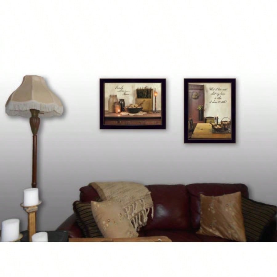 Home and Family 2 - Piece Vignette By Susan Boyer, Printed Wall Art, Ready To Hang Framed Poster, Black Frame