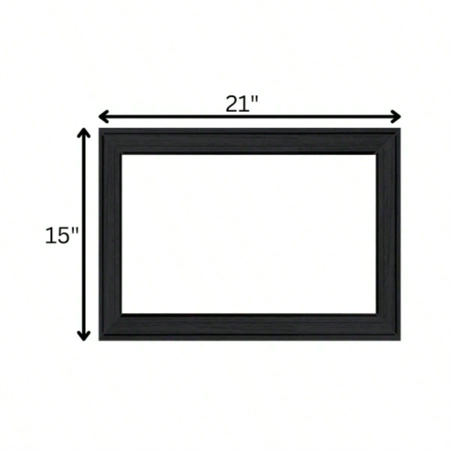Misty Trees 2 - Piece Vignette By Podt, Printed Wall Art, Ready To Hang Framed Poster, Black Frame