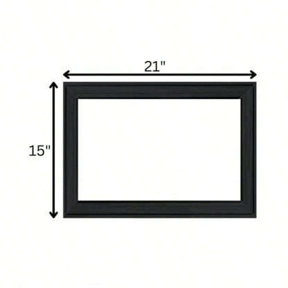 Misty Trees 2 - Piece Vignette By Podt, Printed Wall Art, Ready To Hang Framed Poster, Black Frame