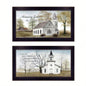 Grace 2 - Piece Vignette By Billy Jacobs, Printed Wall Art, Ready To Hang Framed Poster, Black Frame