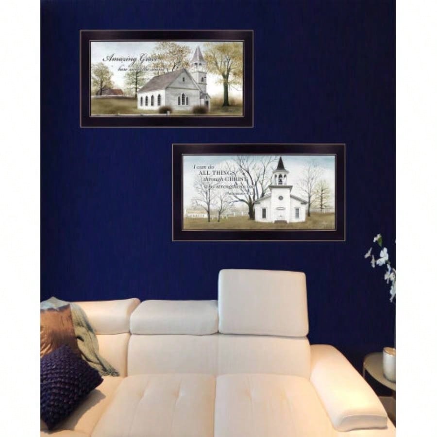 Grace 2 - Piece Vignette By Billy Jacobs, Printed Wall Art, Ready To Hang Framed Poster, Black Frame