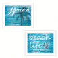 Beach Life 2 - Piece Vignette By Cindy Jacobs, Printed Wall Art, Ready To Hang Framed Poster, White Frame