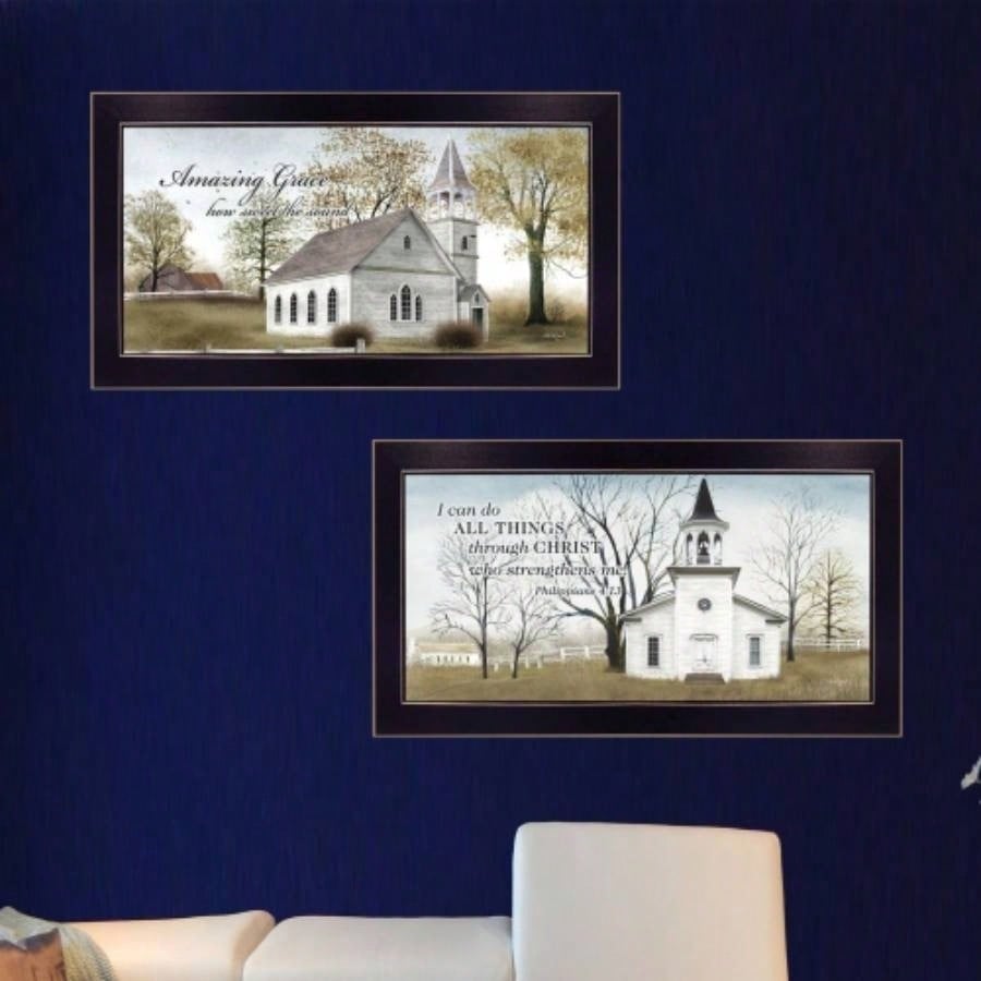 Grace 2 - Piece Vignette By Billy Jacobs, Printed Wall Art, Ready To Hang Framed Poster, Black Frame