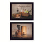 Grace 2 - Piece Vignette By Susan Boyer, Printed Wall Art, Ready To Hang Framed Poster, Black Frame