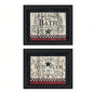 Hot Bath 2 - Piece Vignette by Linda Spivey, Black Frame