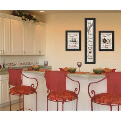 Kitchen 3 - Piece Vignette by Millwork Engineering, Black Frame