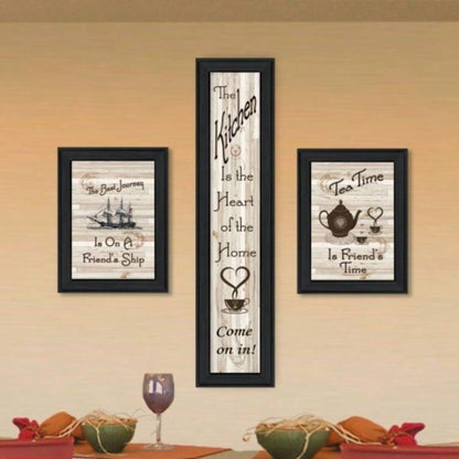 Kitchen 3 - Piece Vignette by Millwork Engineering, Black Frame