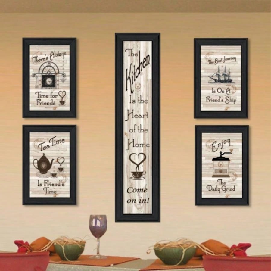 Kitchen Friendship 5 - Piece Vignette by Millwork Engineering, Black Frame