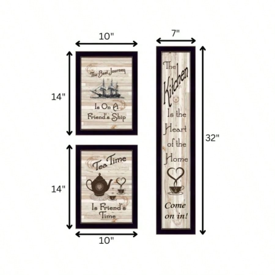 Kitchen Friendship 5 - Piece Vignette by Millwork Engineering, Black Frame