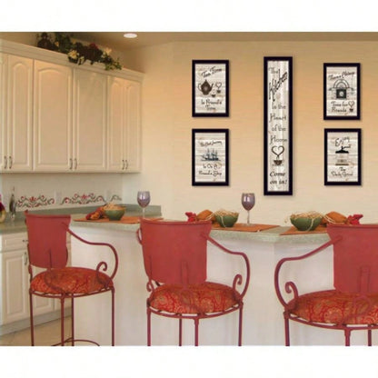 Kitchen Friendship 5 - Piece Vignette by Millwork Engineering, Black Frame