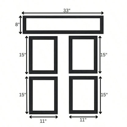 Kitchen Friendship 5 - Piece Vignette by Millwork Engineering, Black Frame