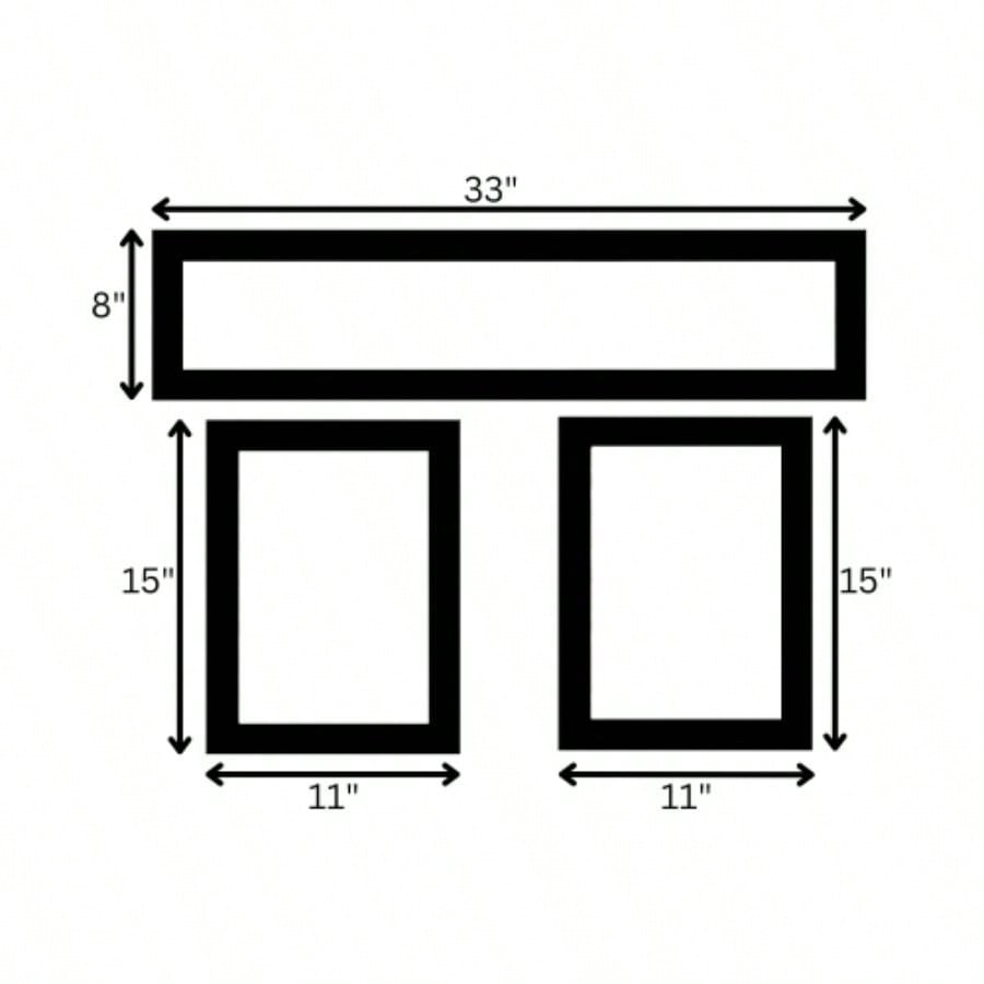 Kitchen Friendship III 3 - Piece Vignette by Millwork Engineering, Black Frame