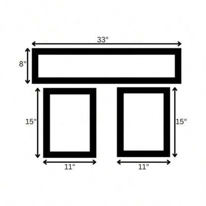 Kitchen Friendship III 3 - Piece Vignette by Millwork Engineering, Black Frame