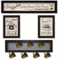 Kitchen VI 4 - Piece Vignette with - Peg Mug Rack by Millwork Engineering, Black Frame