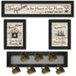Kitchen VI 4 - Piece Vignette with - Peg Mug Rack by Millwork Engineering, Black Frame