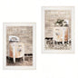 Trendy Decor 4U Laundry Room Framed Wall Art, Modern Home Decor 2 Piece Vignette Living Room, Bedroom Farmhouse Wall Decoration by Lori Deiter