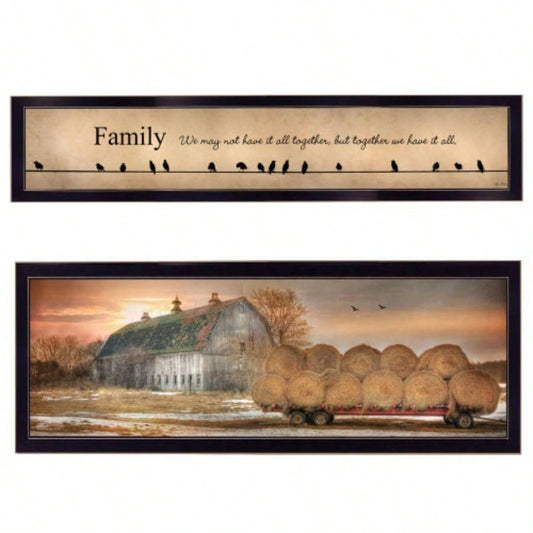 Together We Have It All 2 - Piece Vignette by Lori Deiter, Black Frame