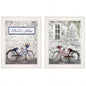 Bicycles 2 - Piece Vignette by Lori Deiter, White Frame
