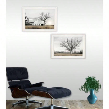Ohio Fields I 2 - Piece Vignette by Lori Deiter, White Frame