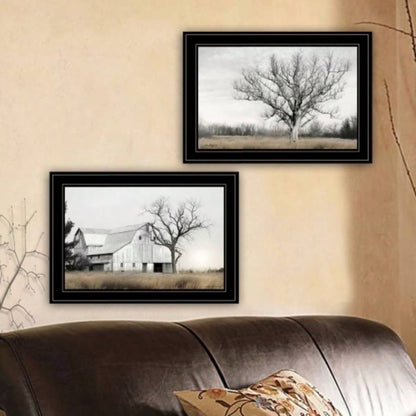 Trendy Decor 4U Ohio Fields I Framed Wall Art, Modern Home Decor Framed Print Living Room, Bedroom Farmhouse Wall Decoration by Lori Deiter
