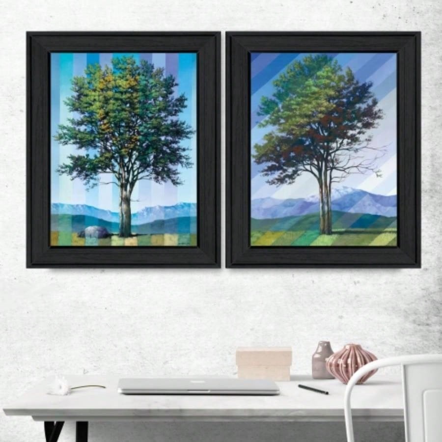 Catching Light as Time Passes 2 - Piece Vignette by Tim Gagnon, Black Frame