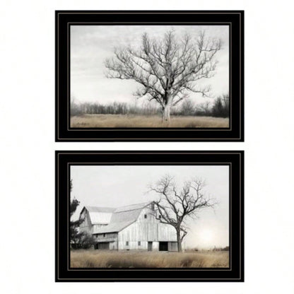 Trendy Decor 4U Ohio Fields I Framed Wall Art, Modern Home Decor Framed Print Living Room, Bedroom Farmhouse Wall Decoration by Lori Deiter