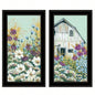 Floral Field 2 - Piece Vignette by Norman, Black Frame