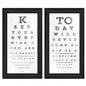 Eye Charts 2 - Piece Vignette by Marla Rae, Black Frame