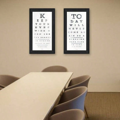 Eye Charts 2 - Piece Vignette by Marla Rae, Black Frame
