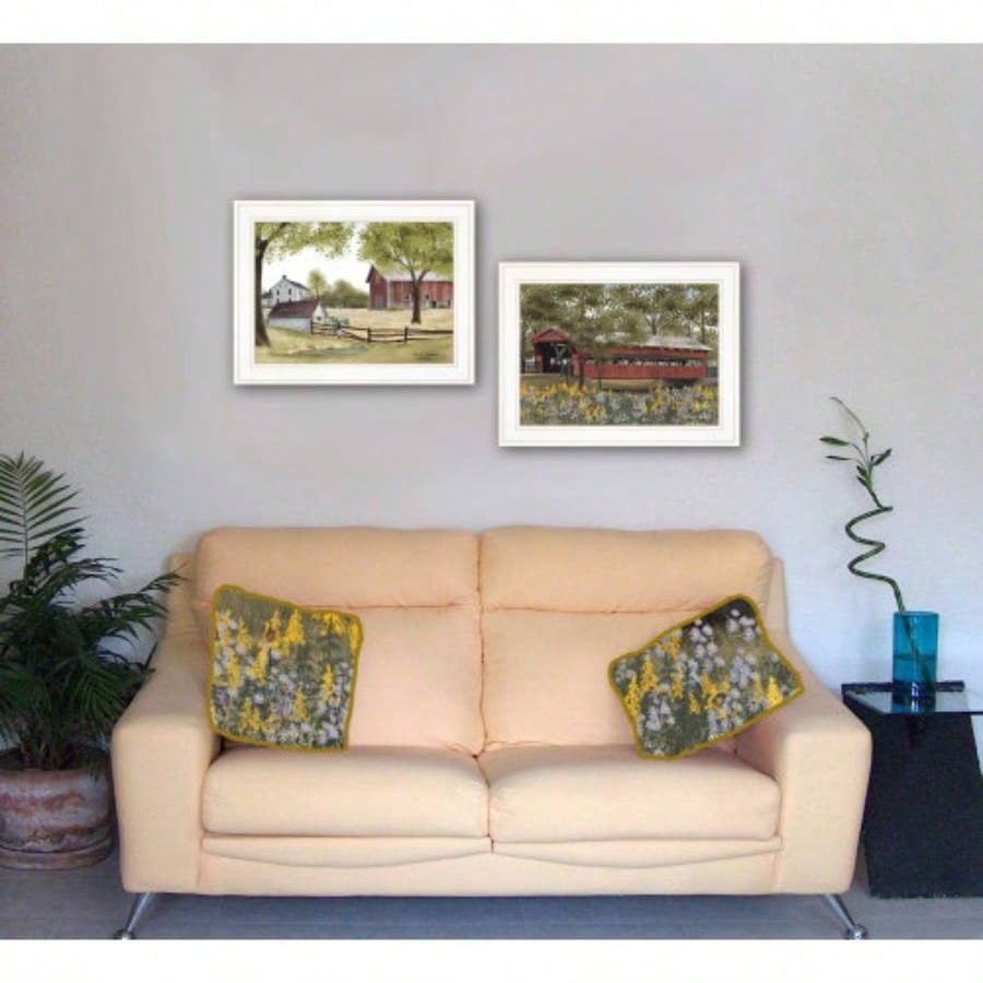 Spring House 2 - Piece Vignette by Billy Jacob, White Frame