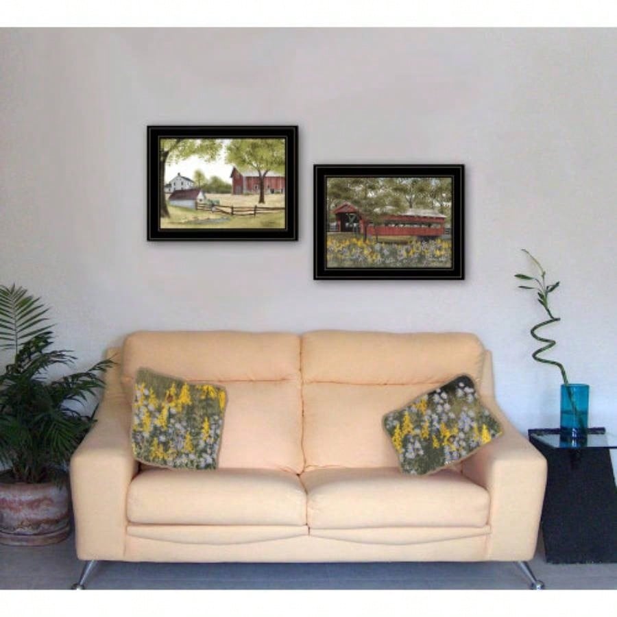 Spring House 2 - Piece Vignette by Billy Jacob, Black Frame