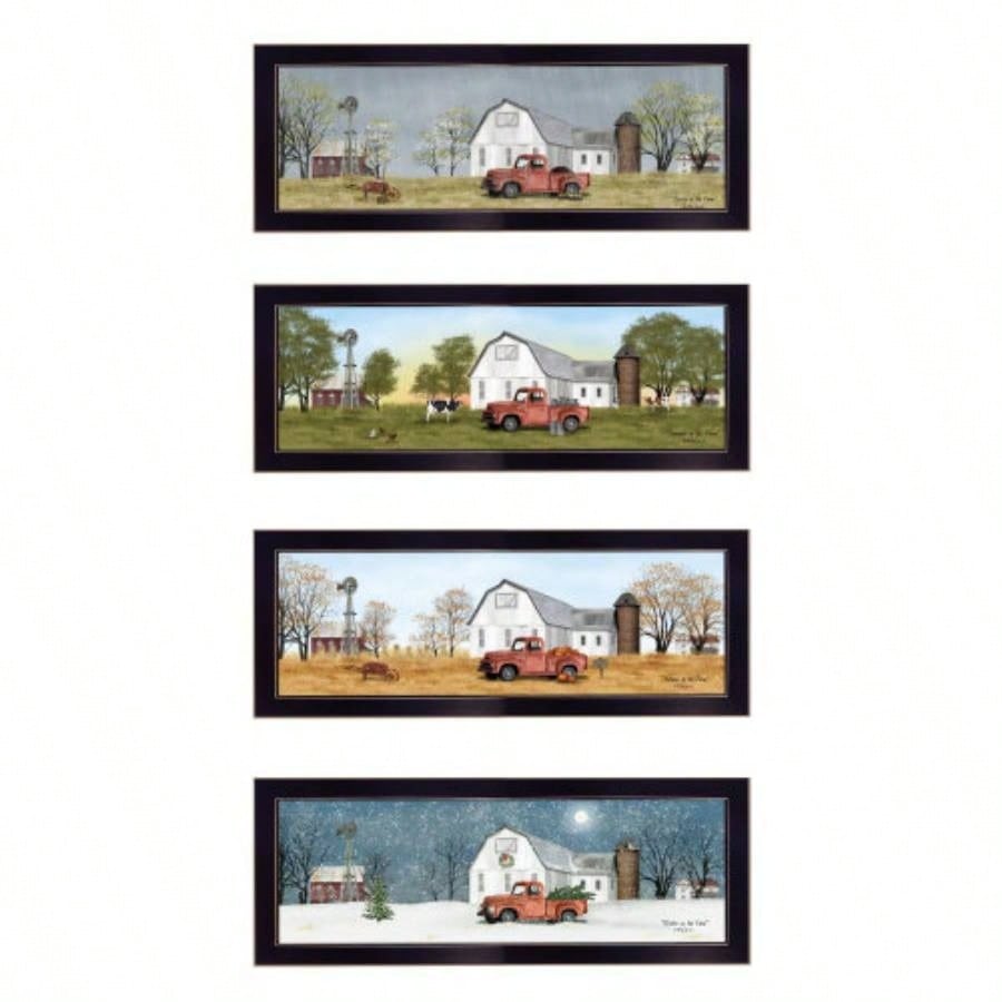 Billy Jacobs Four Seasons V 4 - Piece Vignette, Black Frame