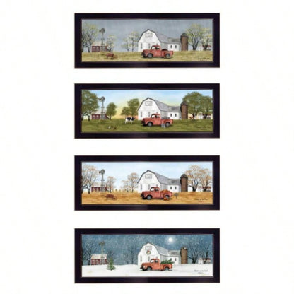 Billy Jacobs Four Seasons V 4 - Piece Vignette, Black Frame