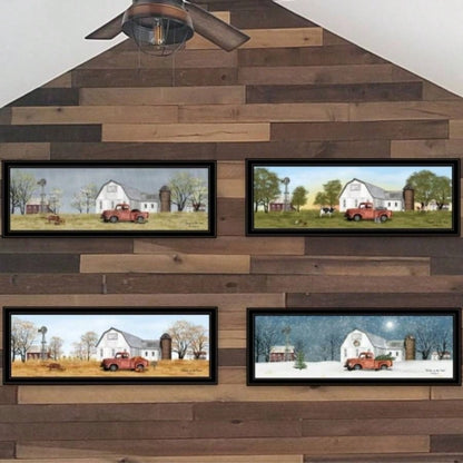 Billy Jacobs Four Seasons VII 4 - Piece Vignette by Billy Jacobs, Black Frame