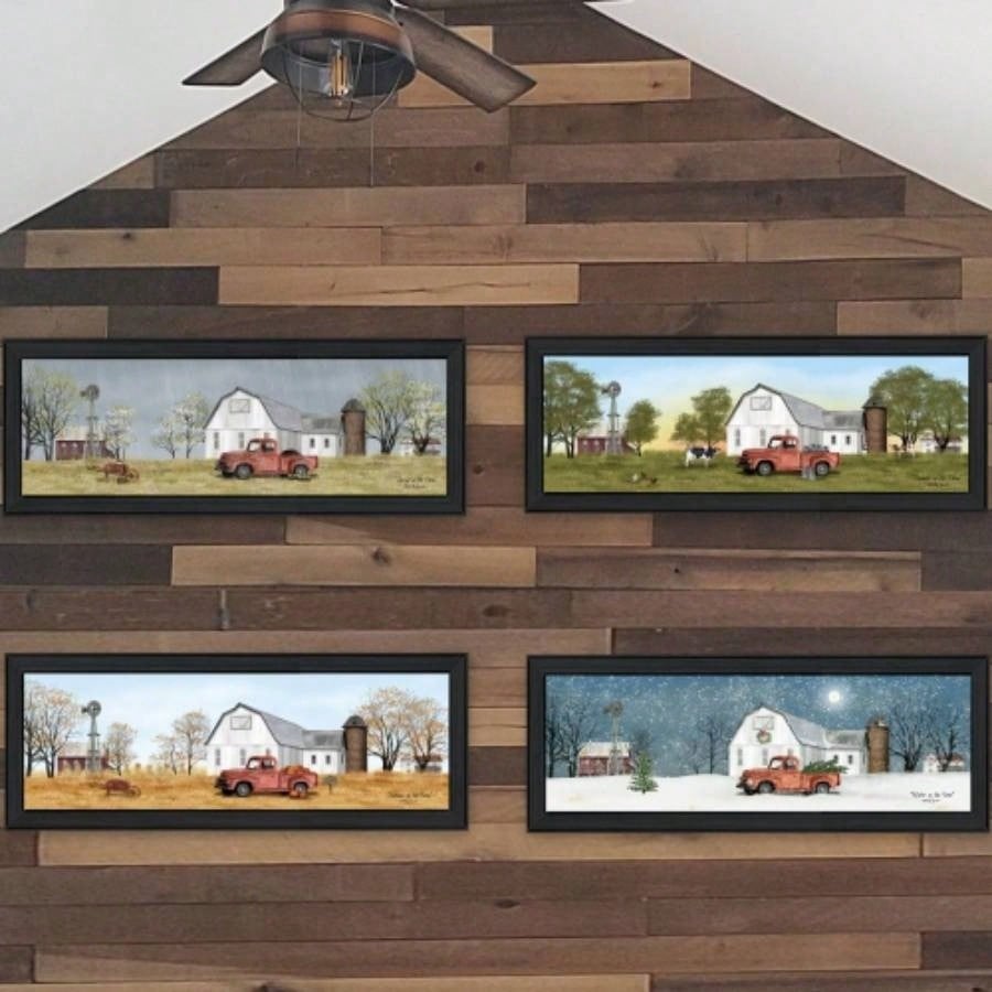 Billy Jacobs Four Seasons VII 4 - Piece Vignette by Billy Jacobs, Black Frame