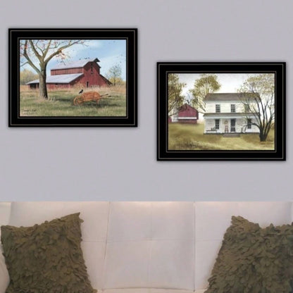 Summers End 2 - Piece Vignette by Billy Jacobs, Black Frame