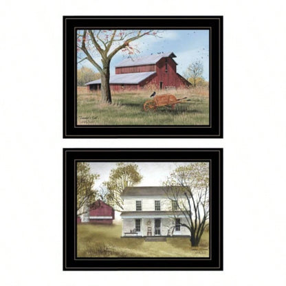 Summers End 2 - Piece Vignette by Billy Jacobs, Black Frame